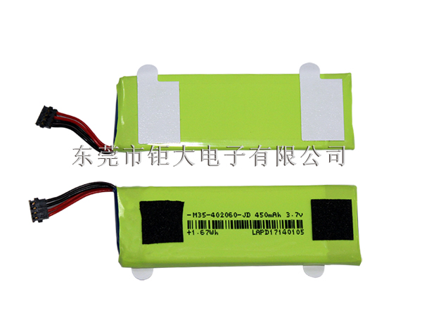 移動支付終端聚合鋰電池3.7V 450mAh 402060